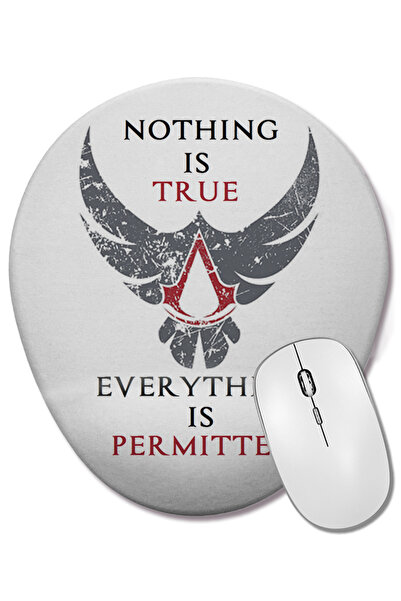 BASKI DÜNYASI Mouse Pad oval cu suport pentru încheietura mâinii Assassin's C...