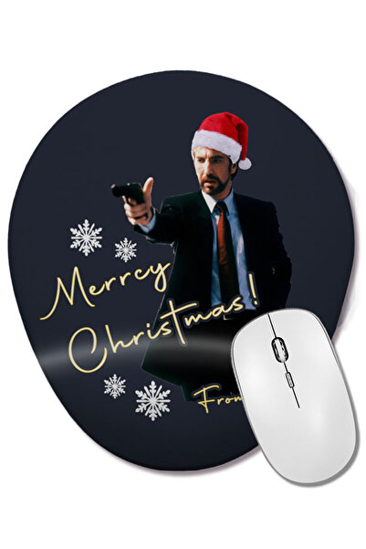 BASKI DÜNYASI Crăciun fericit de la Hans Gruber Die Hard Mouse Pad oval cu su...