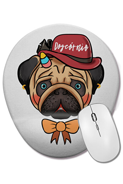 BASKI DÜNYASI Οβάλ ποντίκι με υποστήριξη καρπού για σκύλους πουγκ