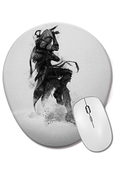 BASKI DÜNYASI Mouse Pad oval Assassins Creed Dark Black cu suport pentru înch...
