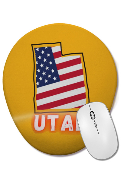 BASKI DÜNYASI Mouse Pad oval vintage Utah, SUA, cu suport pentru încheietura ...