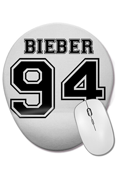 BASKI DÜNYASI Ο Τζάστιν Μπίμπερ 94 οβάλ ποντικοπλακάκι με στήριγμα καρπού