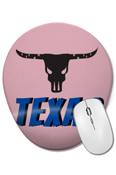BASKI DÜNYASI Mouse Pad oval Texas Vintage cu suport pentru încheietura mâinii