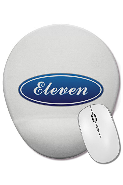 BASKI DÜNYASI Stranger Things Eleven Ford Logo Οβάλ ποντίκι με υποστήριξη καρπού