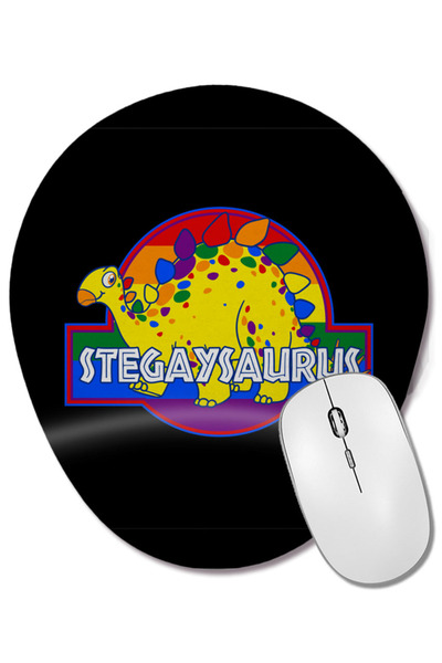 BASKI DÜNYASI Mouse Pad oval Stegaysaurus Pride Dinosaur cu suport pentru înc...