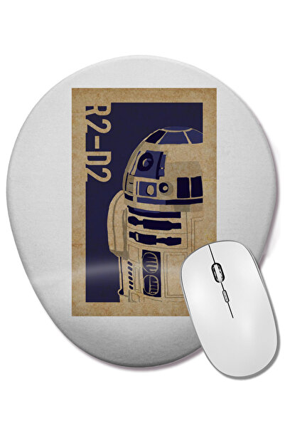 BASKI DÜNYASI R2-d2 Star Wars 01 Mouse Pad oval cu suport pentru încheietura mâinii