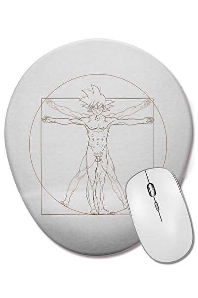 BASKI DÜNYASI Mouse Pad oval Dragon Ball Z Vitruvian Goku cu suport pentru în...