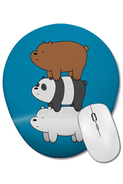 BASKI DÜNYASI Mouse Pad oval We Bare Bears 011 cu suport pentru încheietura m...