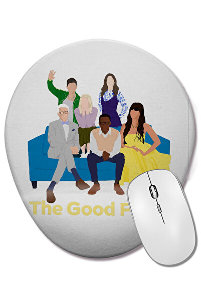 BASKI DÜNYASI Mouse Pad oval cu design Pop Art The Good Place cu suport pentr...