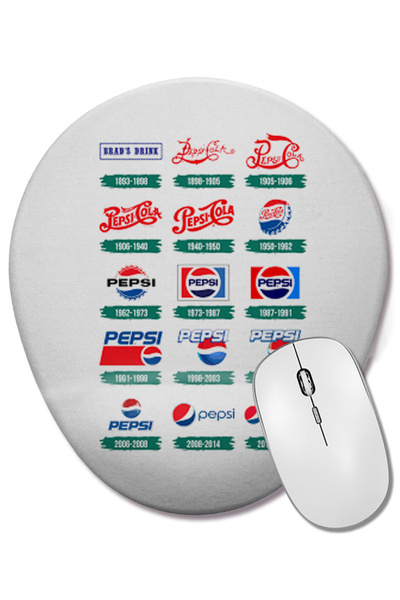BASKI DÜNYASI Mouse Pad oval cu suport pentru încheietura mâinii Pepsi Logo 03