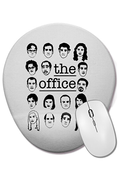 BASKI DÜNYASI Το Office Faces έχει οβάλ πλακάκι ποντικιού με στήριγμα καρπού