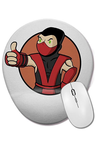 BASKI DÜNYASI Mouse Pad oval Ermac Vault Boy cu suport pentru încheietura mâinii