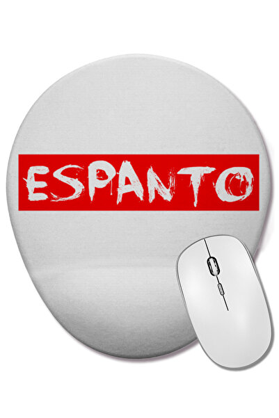 BASKI DÜNYASI Mouse Pad oval Estampa Espanto Feminina cu suport pentru închei...