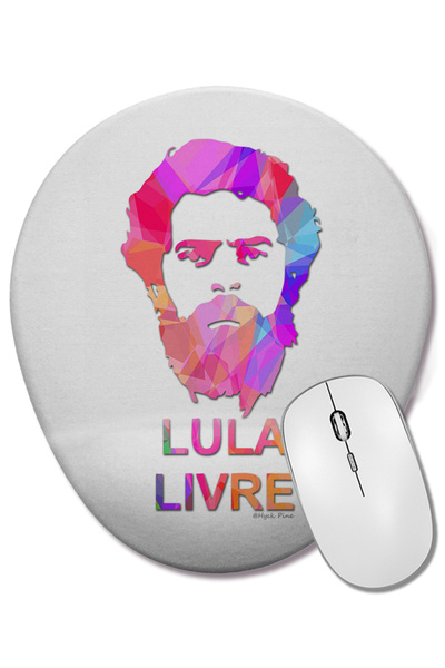 BASKI DÜNYASI Mouse Pad oval Lula Lıvre Colorido Abstrato cu suport pentru în...