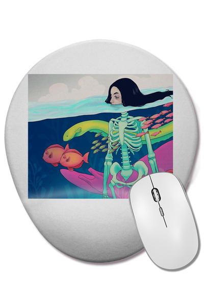 BASKI DÜNYASI Mouse Pad oval cu suport pentru încheietura mâinii Esquimal