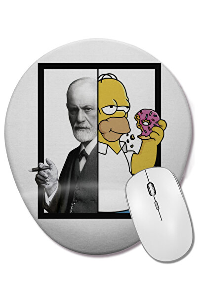 BASKI DÜNYASI Mouse Pad oval Homer Freud cu suport pentru încheietura mâinii