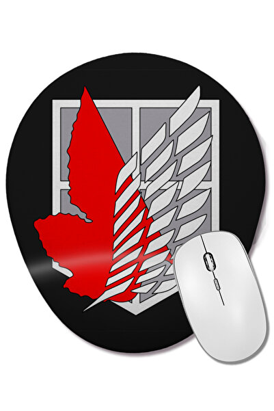BASKI DÜNYASI Attack On Titan Attack On Angel Mouse Pad oval cu suport pentru...