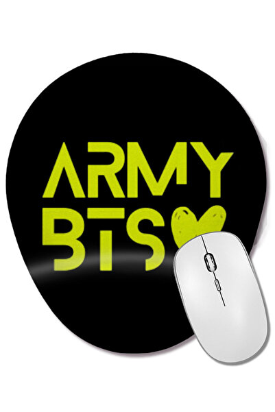 BASKI DÜNYASI ARMY BTS Mouse Pad oval cu suport pentru încheietura mâinii