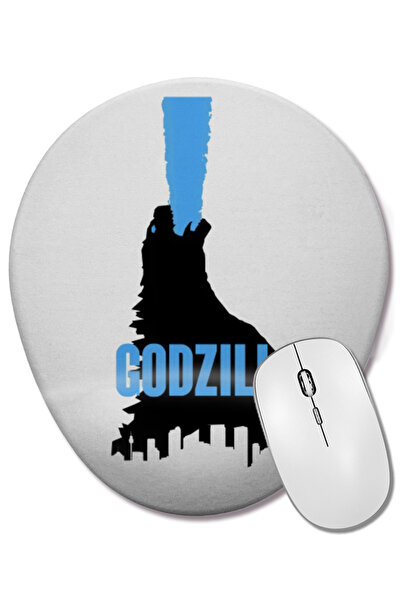 BASKI DÜNYASI Godzilla King Of The Monsters 05 Mouse Pad oval cu suport pentru încheietura mâinii