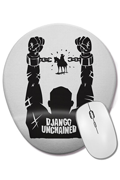 BASKI DÜNYASI Mouse Pad oval Django Unchained cu suport pentru încheietura mâ...