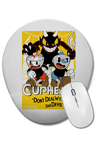 BASKI DÜNYASI Cuphead 01 Οβάλ ποντίκι με υποστήριξη καρπού