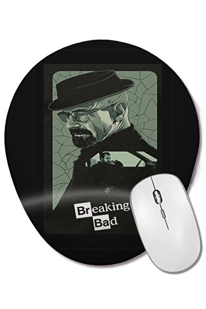 BASKI DÜNYASI Mouse Pad oval Breaking Bad cu suport pentru încheietura mâinii