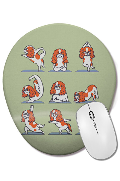 BASKI DÜNYASI Mouse Pad oval Cavalier King Charles Spaniel cu suport pentru î...