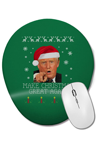 BASKI DÜNYASI Faceți Crăciunul minunat din nou Donald Trump Mouse Pad oval cu...