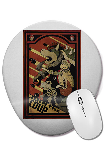 BASKI DÜNYASI Mouse Pad oval King Koopa Super Mario Bros cu suport pentru înc...
