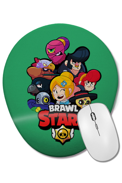 BASKI DÜNYASI Brawl Stars personaj leri Mouse Pad oval cu suport pentru încheietura mâinii