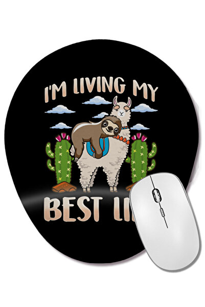 BASKI DÜNYASI Mouse Pad oval cu suport pentru încheietura mâinii, cu design d...