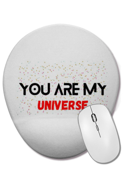 BASKI DÜNYASI My Universe Bts Army Mouse Pad oval cu suport pentru încheietur...
