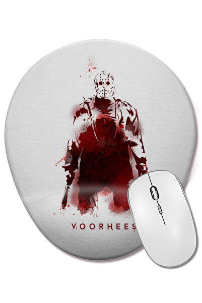 BASKI DÜNYASI Friday The Jason Mouse Pad oval cu suport pentru încheietura mâ...