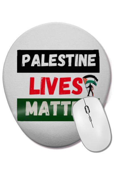 BASKI DÜNYASI Palestina ŽIVOTI IMAJU VREDNOST Ovalna podloga za miša sa podrš...
