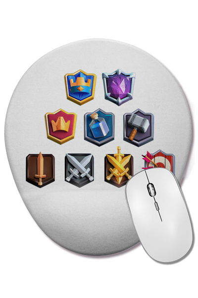 BASKI DÜNYASI Clash of Clans 03 Mouse Pad oval cu suport pentru încheietura m...