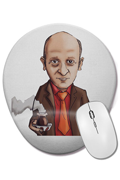 BASKI DÜNYASI Mouse Pad oval Itzy Font Collage cu suport pentru încheietura m...