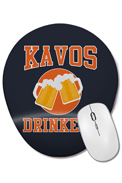 BASKI DÜNYASI Mouse Pad oval Kavos Drinkers Cheers Beers cu suport pentru înc...