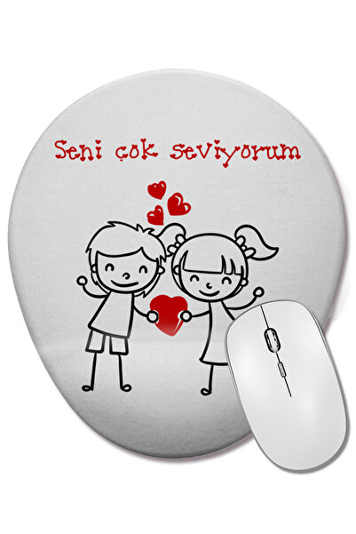 BASKI DÜNYASI Δώρο για την Ημέρα του Αγίου Βαλεντίνου 038 Οβάλ ποντίκι με υπο...