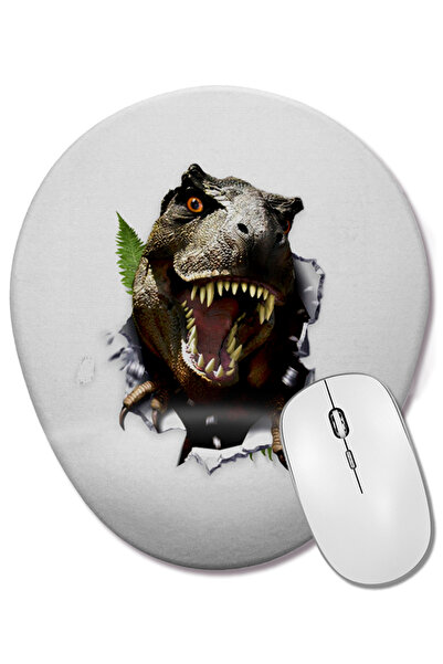BASKI DÜNYASI Οβάλ ποντίκι με υποστήριξη καρπού T Rex Dinosaur