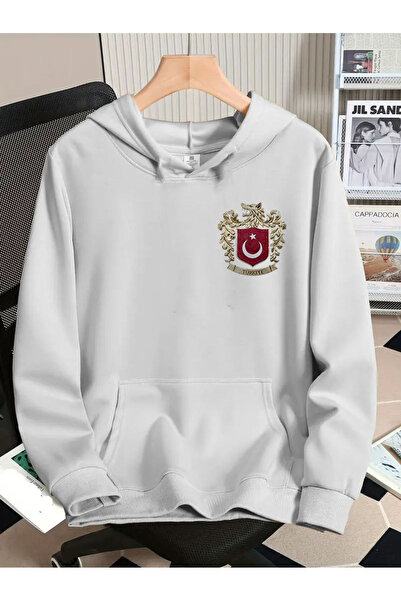 TARCENMODA Bozkurt Milli Arma Designed Unisex Lined Hooded Sweatshirt
