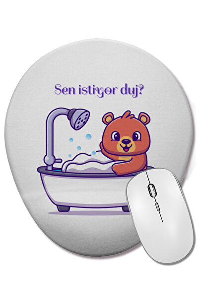 BASKI DÜNYASI Mouse Pad oval Sen İstiyor Duj cu suport pentru încheietura mâinii