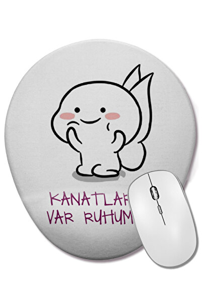 BASKI DÜNYASI Am aripi în sufletul meu, mouse pad oval amuzant cu suport pent...