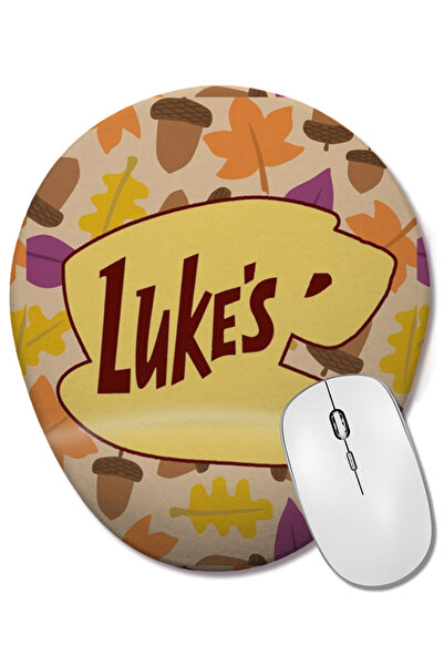 BASKI DÜNYASI Mouse Pad oval de toamnă Lukes cu suport pentru încheietura mâinii