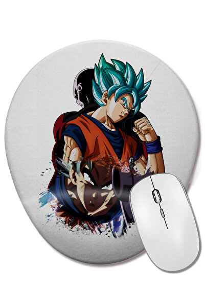 BASKI DÜNYASI Mouse Pad oval Goku și Jiren Universe Tournament cu suport pent...
