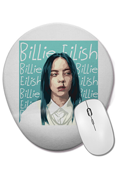 BASKI DÜNYASI Billie Eilish 015 Οβάλ ποντίκι με υποστήριξη καρπού