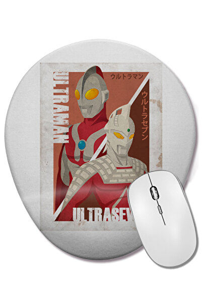 BASKI DÜNYASI Mouse Pad oval Ultraman Ultraseven cu suport pentru încheietura...
