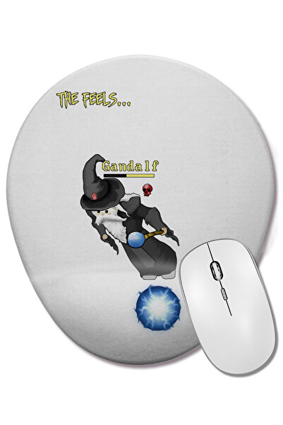 BASKI DÜNYASI Red Skull The Feels Tibia Mouse Pad oval cu suport pentru înche...