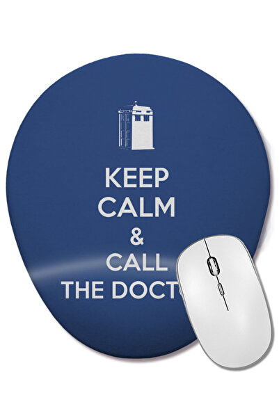 BASKI DÜNYASI Păstrați calmul și apelați la Doctor Who Mouse Pad oval cu supo...