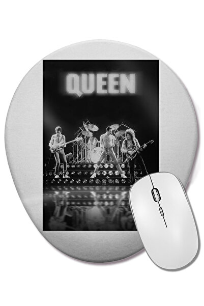 BASKI DÜNYASI Queen Freddie Mercury 05 Mouse Pad oval cu suport pentru închei...