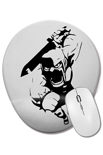 BASKI DÜNYASI Mouse Pad oval Barbarian cu suport pentru încheietura mâinii